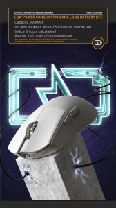 Бездротова ігрова мишка Motospeed Darmoshark M3 Pro Black