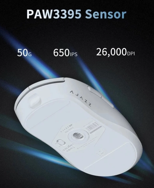 Бездротова ігрова мишка Ajazz AJ199 для  Пк/ноутбука Біла