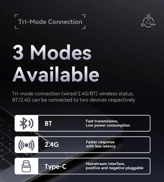 Бездротова ігрова миша ATTACK SHARK X3 Anti-Slip з трьома режимами 2.4G/USB-C з кабелем/Bluetooth Біла