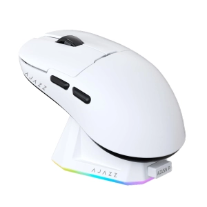 Бездротова легка магнітна миша Ajazz AJ159P 2.4G 26000 DPI RGB Біла