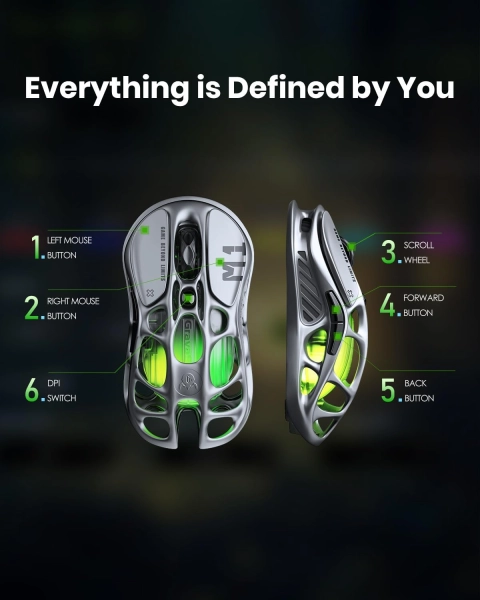 Ігрова Миша GravaStar MERCURY M1 PRO Gray PAW3395 (GRAVASTARM1PRO_GRY)