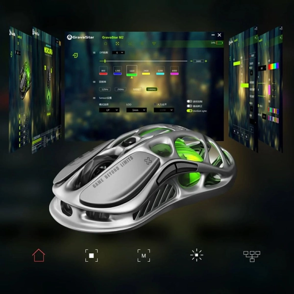 Ігрова Миша GravaStar MERCURY M1 PRO Gray PAW3395 (GRAVASTARM1PRO_GRY)