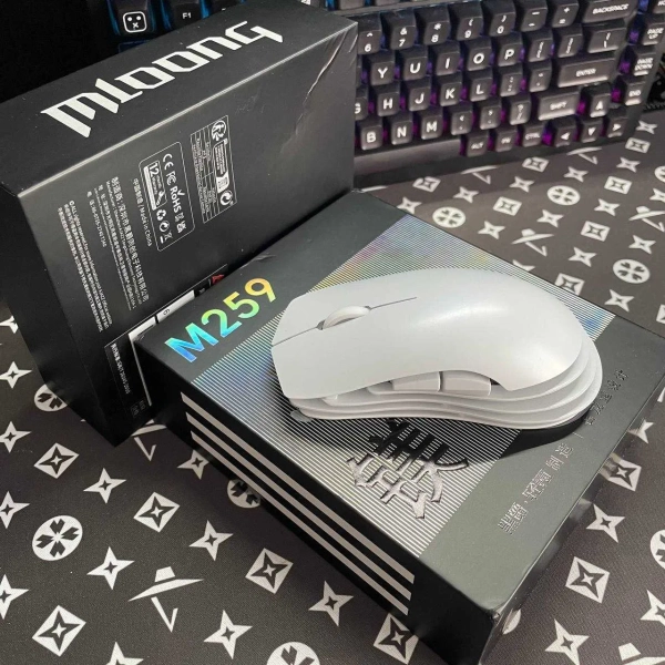 Безпровідна миша AJAZZ M259 із магнієвого сплава PAW3395 з Bluetooth 2,4G Біла