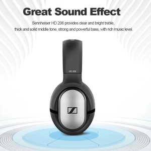 Навушники Sennheiser HD 206, 3,5 мм, з глибокими басами, шумоізольовані для iPhone, Android