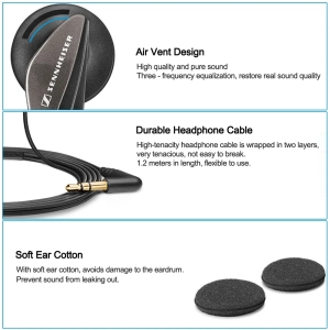 Навушники Sennheiser MX375 з глибокими басами, 3,5 мм гарнітура з HD, музика для iPhone, Android