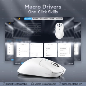 ATTACK SHARK X3 MAX PAW3950 Wireless Gaming Mouse, White