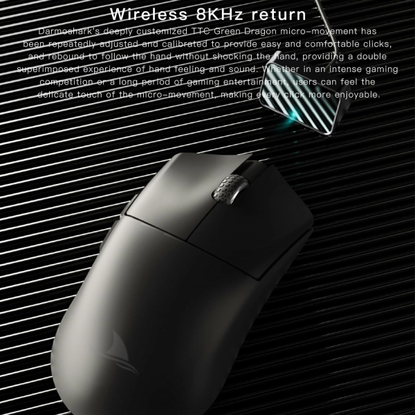 Darmoshark M3 PRO MAX PAW3950 Tri-Mode 2.4G/USB-C/Bluetooth Чорна