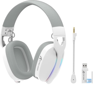 Трирежимна гарнітура ATTACK SHARK L90 BT/2.4G/ 40 мм динаміки,Білий колір