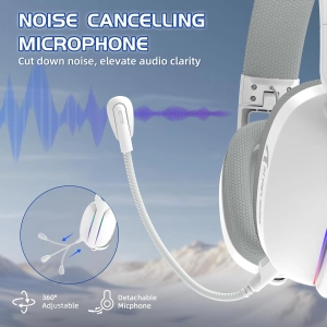 Трирежимна гарнітура ATTACK SHARK L90 BT/2.4G/ 40 мм динаміки,Білий колір