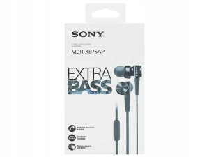Дротові навушники-вкладиші Sony MDR-XB75AP з додатковими басами з роз’ємом 3,5 мм – (чорні)
