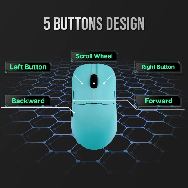 Ajazz AJ159 APEX PAW3950 400 мАч RGB Голубого кольору