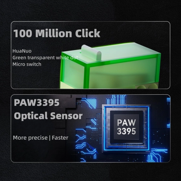 Трирежимна мишка Ajazz AJ159 PRO PAW3395 2.4G 26000 DPI RGB White