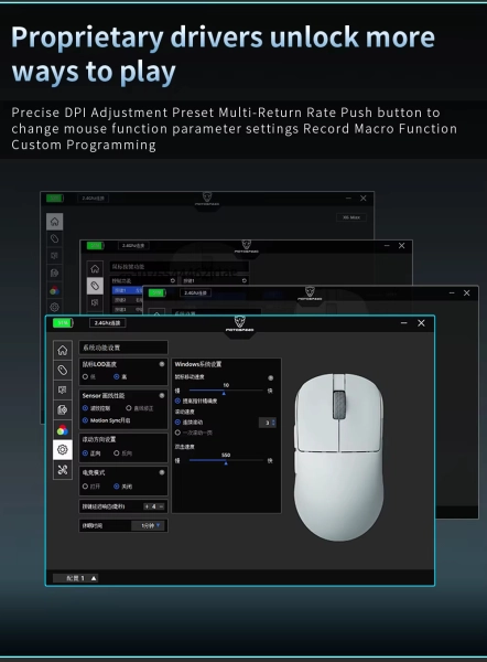 Darmoshark X6 MAX Dual-Mode 2.4G/USB-C PAW3950 White