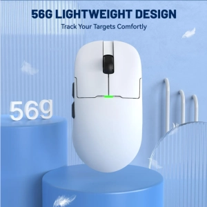 Ajazz AJ159 PAW3395 2.4G 26000 DPI Бездротова миша Білого кольору