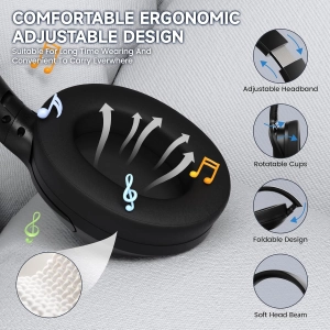 Гарнітура ігрова ATTACK SHARK G300 BT/2.4G/ 40 мм динаміки,Чорна