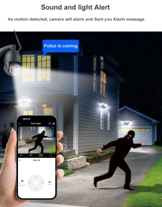 Вулична IP камера TOX EP27 8MP 36X зум, WiFi PTZ, поворотна, металевий корпус IP66, microSD ONVIF