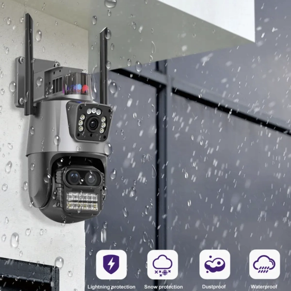 Зовнішня IP WiFi камера QEARIM EP11-QQ-6M-8X 9MP 3MP+ 3MP+ 3MP icsee