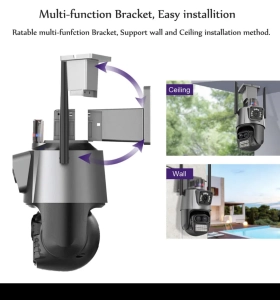 Зовнішня IP WiFi камера QEARIM EP11-QQ-6M-8X 9MP 3MP+ 3MP+ 3MP icsee