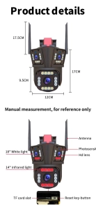 Зовнішня 6MP IP WiFi камера 3 Лінзи QEARIM ST-450-6M-DL IPC360