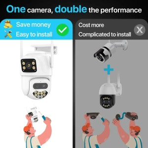 Зовнішня 9 MP IP WiFi камера QEARIM EP7-QQ-6M 8X Zoom ICSEE