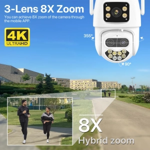 Зовнішня 9 MP IP WiFi камера QEARIM EP7-QQ-6M 8X Zoom ICSEE