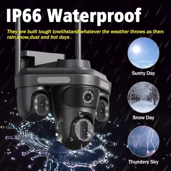 Зовнішня 12 MP IP камера Overscam Три об'єктива 6K автоматичне стеження WiFi IPC360