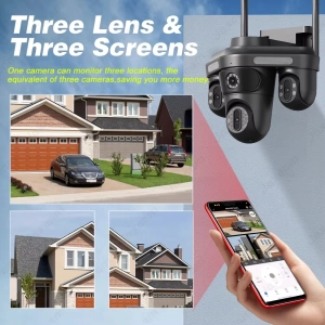 Зовнішня 12 MP IP камера Overscam Три об'єктива 6K автоматичне стеження WiFi IPC360