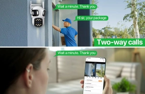 Зовнішня 15 MP IP WiFi камера QEARIM EP15+ ICSEE 3 Лінзи