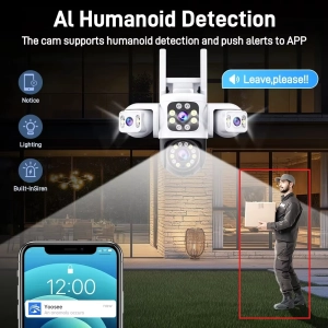 Вулична 12 MP IP камера Techsion 3 в 1 WiFi Yoosee