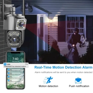 Вулична IP камера WiFi 2 в 1 Verto Q333 V380 PRO 4 MP