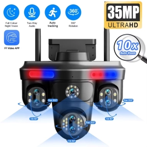 Зовнішня 35 MP IP камера Overscam 7 лінз 18K автоматичне стеження 30Х ЗУМ WiFi FFVideo