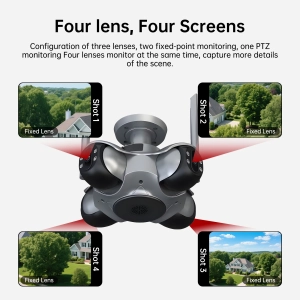 Зовнішня 20 MP IP камера Ansvicam 4 лінзи 10K автоматичне стеження WiFi FFVideo