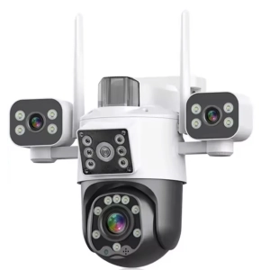 Зовнішня 15 MP IP камера Overscam 3 Три об'єктива 6K автоматичне стеження WiFi ICSEE