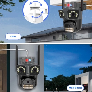 Вулична 9MP IP WiFi камера 3 в 1 A35+ ICSEE Стеження за людьми