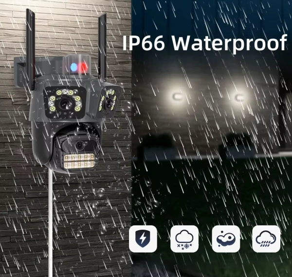 Вулична 9MP IP WiFi камера 3 в 1 A35+ ICSEE Стеження за людьми