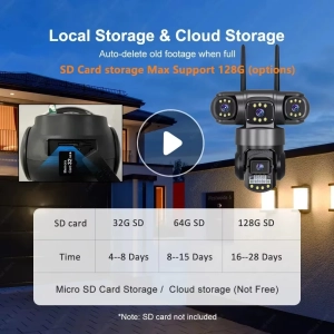 Вулична 9MP IP камера WiFi 3 в 1 Verto SC28 V380 PRO