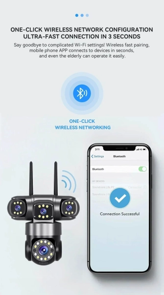 Вулична 20MP IP камера WiFi 4 в 1 S4 HiEasy