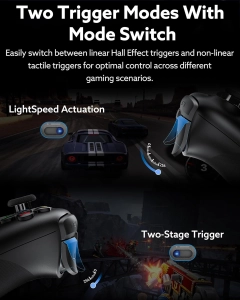 8BitDo Ultimate 2 Bluetooth Геймпад  Switch, Switch 2, ПК з Windows, TMR, Еффект Холла Black