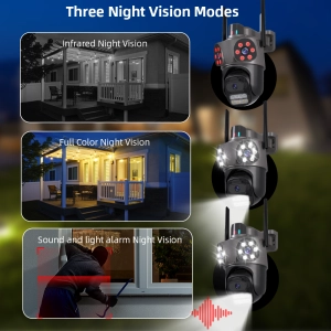 Вулична 9 MP IP WiFi камера 3 в 1 TOX A35H ICSEE Стеження за людьми