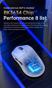 Ігрова Миша MAMBASNAKE M3 Спіральний кабель, PAW3395PRO, 40 000 DPI, мікроперемикач Omron