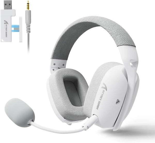 Навушники ATTACK SHARK L80 PRO BT/2.4G/ 40 мм динаміки White