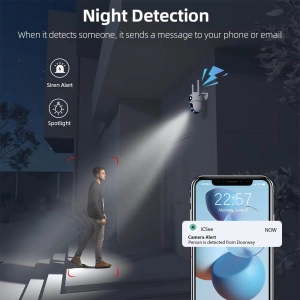 Зовнішня 8 MP IP WiFi камера A37 ICSEE Автостеження за людьми