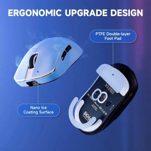 Миша ATTACK SHARK X8 Pro PAW 3395PRO Sensor,40K DPI,8K 2.4G/USB-C з кабелем/Bluetooth Біла