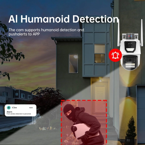 Зовнішня 8 MP IP WiFi камера TOX EP17-QQ-8M Автостеження за людиною ICSEE