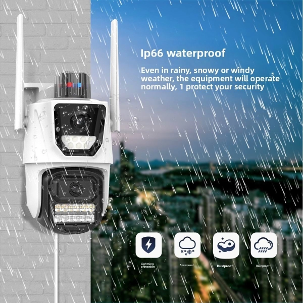 Зовнішня 8 MP IP WiFi камера TOX EP17-QQ-8M Автостеження за людиною ICSEE