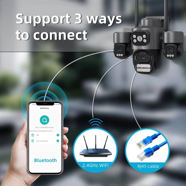 Вулична IP WiFi камера 3 в 1 TOX A32 ICSEE Стеження за людьми