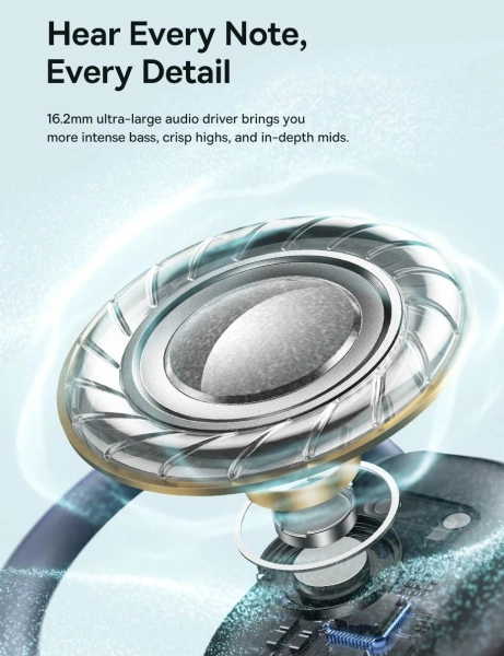 Навушники Baseus Eli Fit Open-Ear TWS спортивні амбушюри для бігу - black