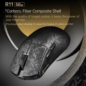 Миша ATTACK SHARK R11 ULTRA 42000 DPI, PAW3950 MAX, Carbon Fiber, 8K,Black