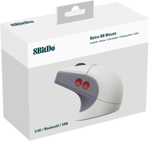 Бездротова миша 8BitDo Retro R8 26000 DPI, PAW3395 2.4G/BT N Edition Сіра