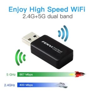 USB-адаптер Wi-Fi Fenvi 1300Mbps для ноутбуків ПК Dual Band 2.4G 5G